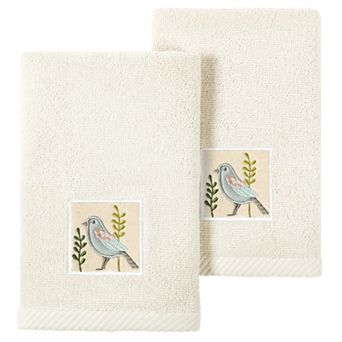 Linum Home Textiles Turkish Cotton Belinda 2 pc Embellished Fingertip Towel Set