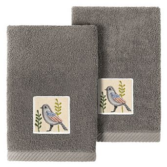 Linum Home Textiles Turkish Cotton Belinda 2 pc Embellished Fingertip Towel Set