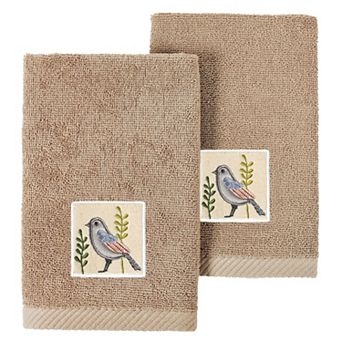 Linum Home Textiles Turkish Cotton Belinda 2 pc Embellished Fingertip Towel Set