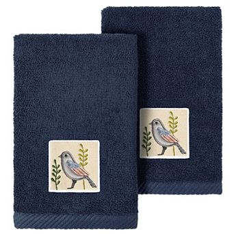 Linum Home Textiles Turkish Cotton Belinda 2 pc Embellished Fingertip Towel Set