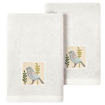 Linum Home Textiles Turkish Cotton Belinda 2 pc Embellished Fingertip Towel Set