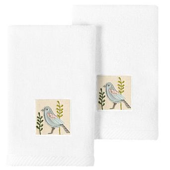 Linum Home Textiles Turkish Cotton Belinda 2 pc Embellished Fingertip Towel Set