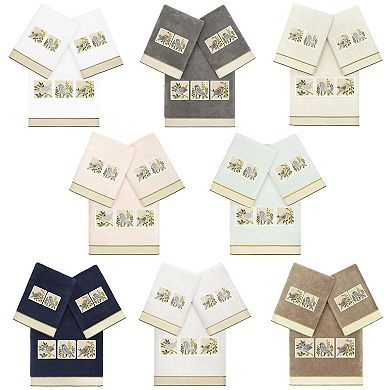 Linum Home Textiles Turkish Cotton Belinda 3-piece Embellished Hand & Bath Towel Set
