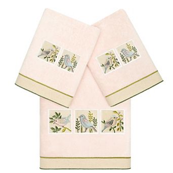Linum Home Textiles Turkish Cotton Belinda 3 pc Embellished Hand & Bath Towel Set