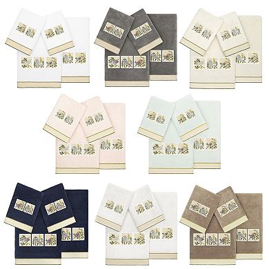 Linum Home Textiles Turkish Cotton Belinda 4-piece Embellished Towel Set