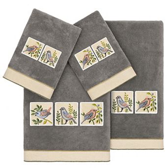 Linum Home Textiles Turkish Cotton Belinda 4 pc Embellished Towel Set