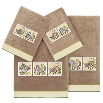 Linum Home Textiles Turkish Cotton Belinda 4 pc Embellished Towel Set