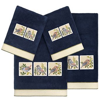 Linum Home Textiles Turkish Cotton Belinda 4 pc Embellished Towel Set