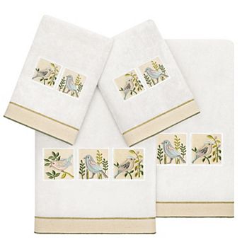 Linum Home Textiles Turkish Cotton Belinda 4 pc Embellished Towel Set