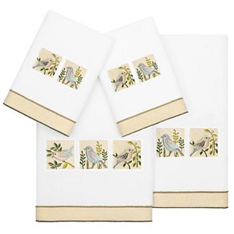 Linum Home Textiles Turkish Cotton Belinda 4 pc Embellished Towel Set