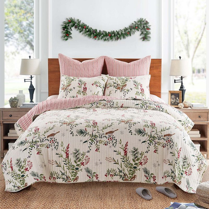 76773547 Levtex Home Winterberry Quilt Set with Shams, Whit sku 76773547