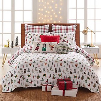 Levtex Home Meowy Christmas Quilt Set with Shams