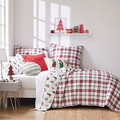 Levtex Home Meowy Christmas Quilt Set with Shams