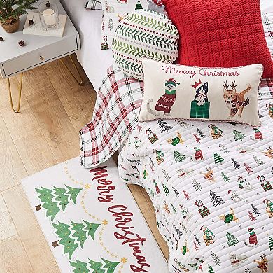 Levtex Home Meowy Christmas Quilt Set with Shams