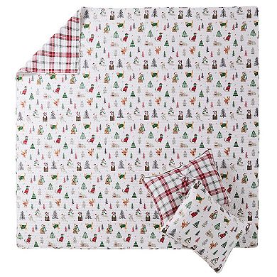 Levtex Home Meowy Christmas Quilt Set with Shams