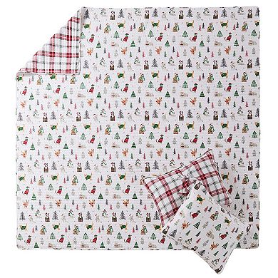 Levtex Home Meowy Christmas Quilt Set with Shams