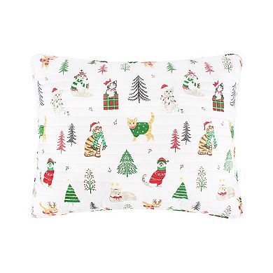 Levtex Home Meowy Christmas Quilt Set with Shams