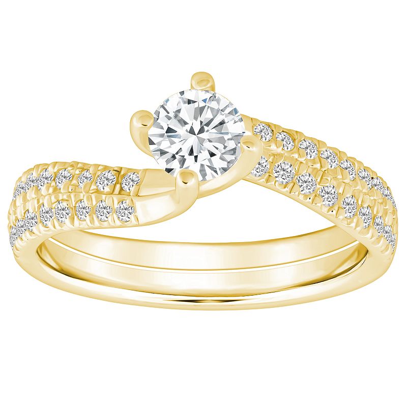 Alyson Layne 14k Yellow Gold 9/10 Carat T.W. Diamond Engagement Ring, Women