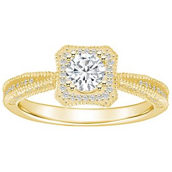 Alyson Layne 14k Gold 3/4 Carat T.W. Diamond Halo Engagement Ring