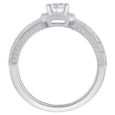 Alyson Layne 14k Rose Gold 3/4 Carat T.W. Diamond Halo Engagement Ring