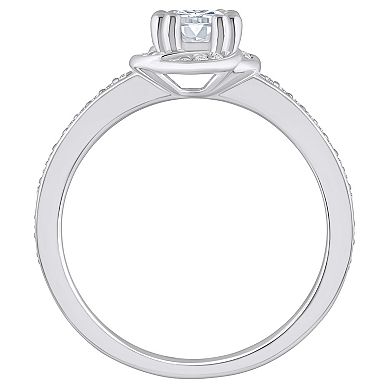 Alyson Layne 14k Gold 3/4 Carat T.W. Diamond Halo Rosette Engagement Ring