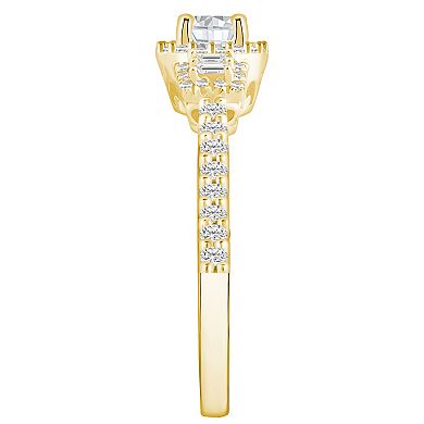 Alyson Layne 14k Gold 3/4 Carat T.W. Diamond Filigree Detail Halo Engagement Ring