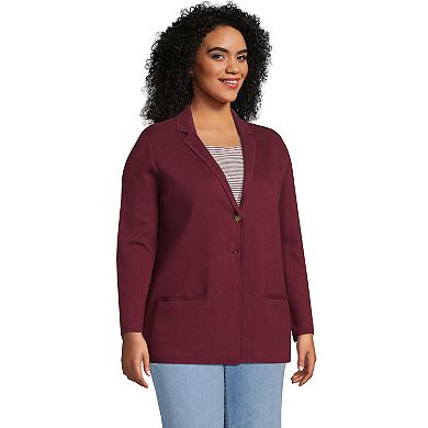 Plus Size Lands' End Sweater Blazer