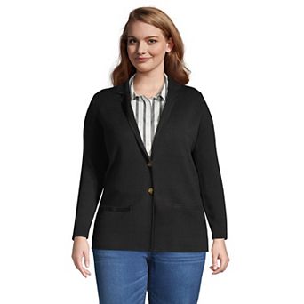 Plus Size Lands' End Sweater Blazer