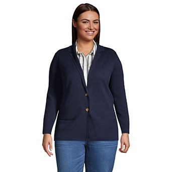 Plus Size Lands' End Sweater Blazer