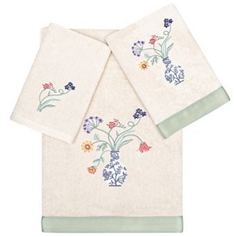 Linum Home Textiles Turkish Cotton Stella 3 pc Embellished Towel Set