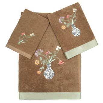 Linum Home Textiles Turkish Cotton Stella 3 pc Embellished Towel Set