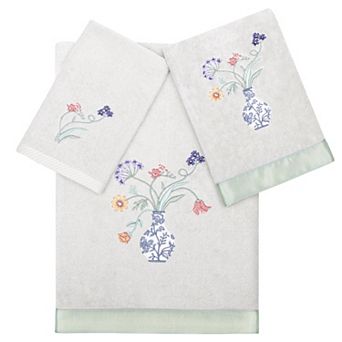 Linum Home Textiles Turkish Cotton Stella 3 pc Embellished Towel Set