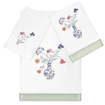 Linum Home Textiles Turkish Cotton Stella 3 pc Embellished Towel Set