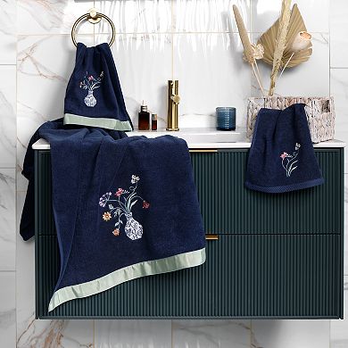 Linum Home Textiles Turkish Cotton Stella 2-piece Embellished Bath Towel Set