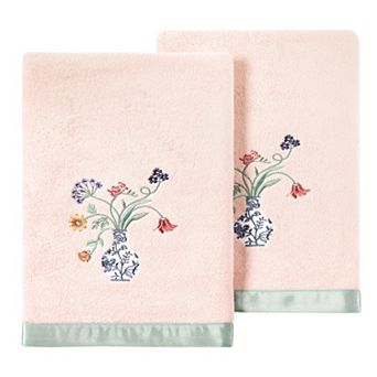 Linum Home Textiles Turkish Cotton Stella 2 pc Embellished Bath Towel Set