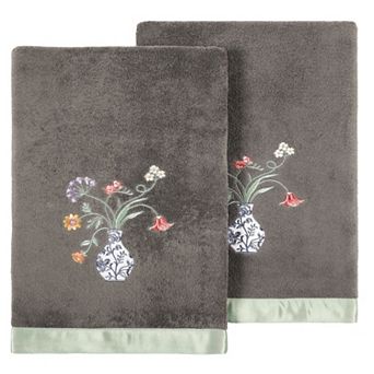 Linum Home Textiles Turkish Cotton Stella 2 pc Embellished Bath Towel Set