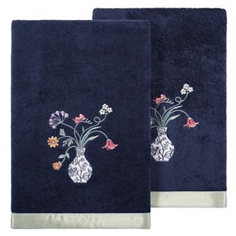 Linum Home Textiles Turkish Cotton Stella 2 pc Embellished Bath Towel Set