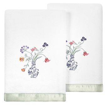 Linum Home Textiles Turkish Cotton Stella 2 pc Embellished Bath Towel Set