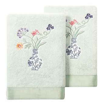 Linum Home Textiles Turkish Cotton Stella 2 pc Embellished Hand Towel Set
