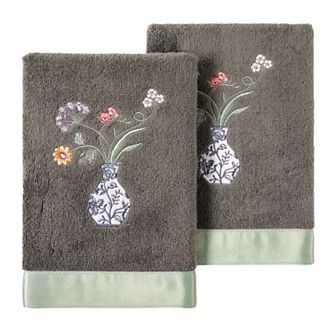 Linum Home Textiles Turkish Cotton Stella 2 pc Embellished Hand Towel Set