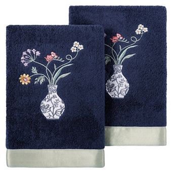 Linum Home Textiles Turkish Cotton Stella 2 pc Embellished Hand Towel Set