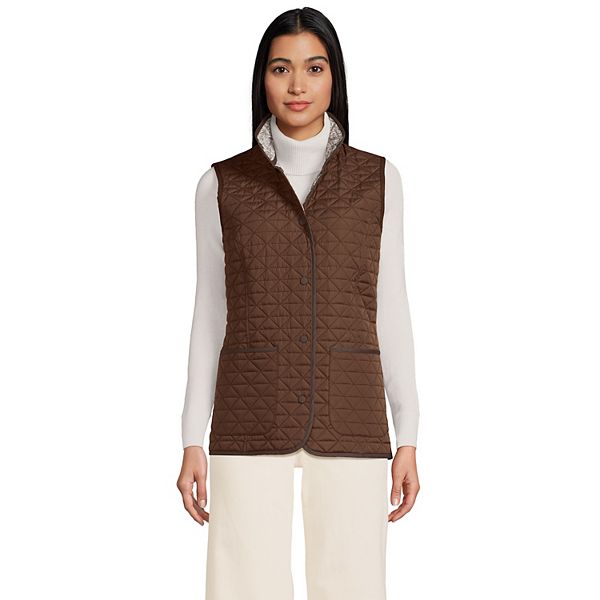 Womens Lands End Insulated Reversible Primaloft Vest