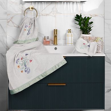 Linum Home Textiles Turkish Cotton Stella 2-piece Embellished Fingertip Towel Set