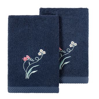 Linum Home Textiles Turkish Cotton Stella 2 pc Embellished Fingertip Towel Set