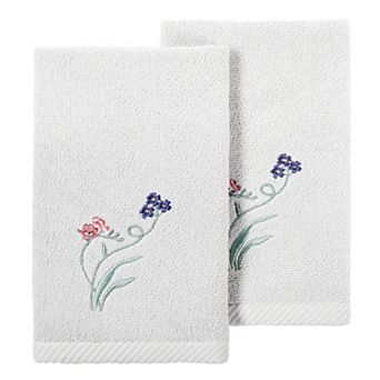 Linum Home Textiles Turkish Cotton Stella 2 pc Embellished Fingertip Towel Set