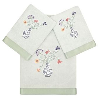 Linum Home Textiles Turkish Cotton Stella 3 pc Embellished Hand & Bath Towel Set