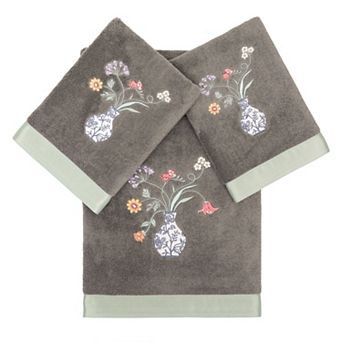 Linum Home Textiles Turkish Cotton Stella 3 pc Embellished Hand & Bath Towel Set