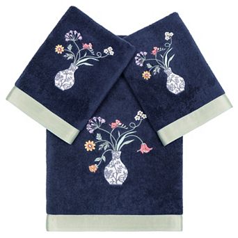 Linum Home Textiles Turkish Cotton Stella 3 pc Embellished Hand & Bath Towel Set