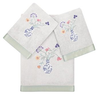 Linum Home Textiles Turkish Cotton Stella 3 pc Embellished Hand & Bath Towel Set