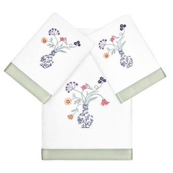 Linum Home Textiles Turkish Cotton Stella 3 pc Embellished Hand & Bath Towel Set